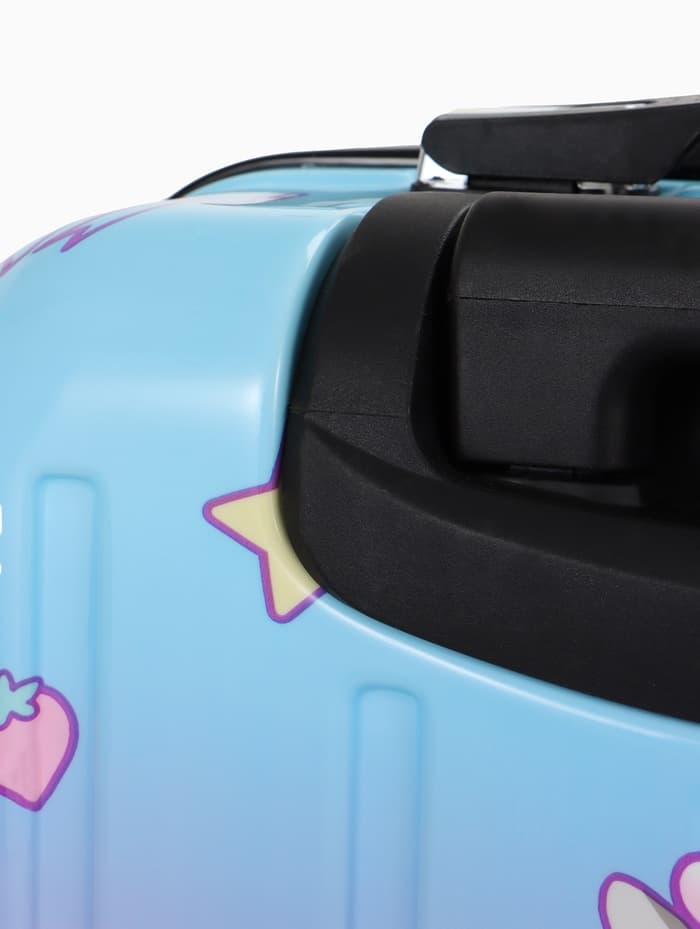 Чемодан детский 20", 41 л, отдел на молнии, с принтом, розовый/разноцветный