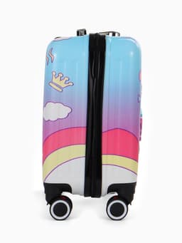 Чемодан детский 20", 41 л, отдел на молнии, с принтом, розовый/разноцветный