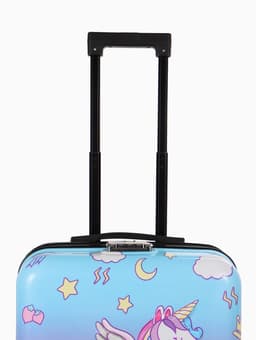 Чемодан детский 20", 41 л, отдел на молнии, с принтом, розовый/разноцветный