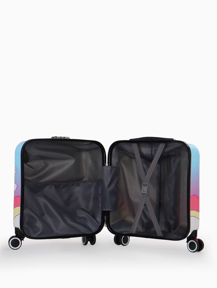 Чемодан детский 20", 41 л, отдел на молнии, с принтом, розовый/разноцветный