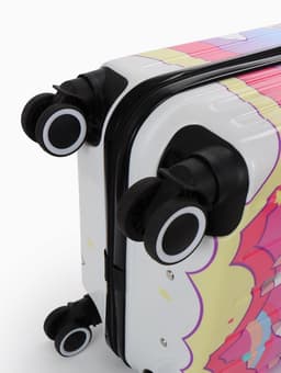 Чемодан детский 20", 41 л, отдел на молнии, с принтом, розовый/разноцветный