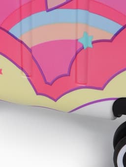 Чемодан детский 20", 41 л, отдел на молнии, с принтом, розовый/разноцветный