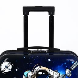 Чемодан детский на колёсах 41 л (S), на молнии, с кодовым замком, 4 колеса, синий