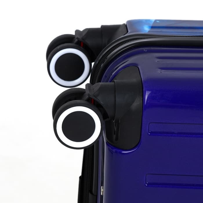 Чемодан детский на колёсах 41 л (S), на молнии, с кодовым замком, 4 колеса, синий
