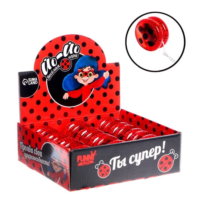 Йо-йо Funny toys «Божья коровка», световой, в шоубоксе