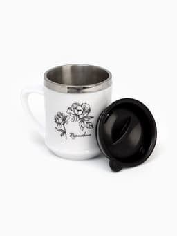 Термокружка, 350 мл, «Вдохновение», сохраняет тепло 3 ч, белая