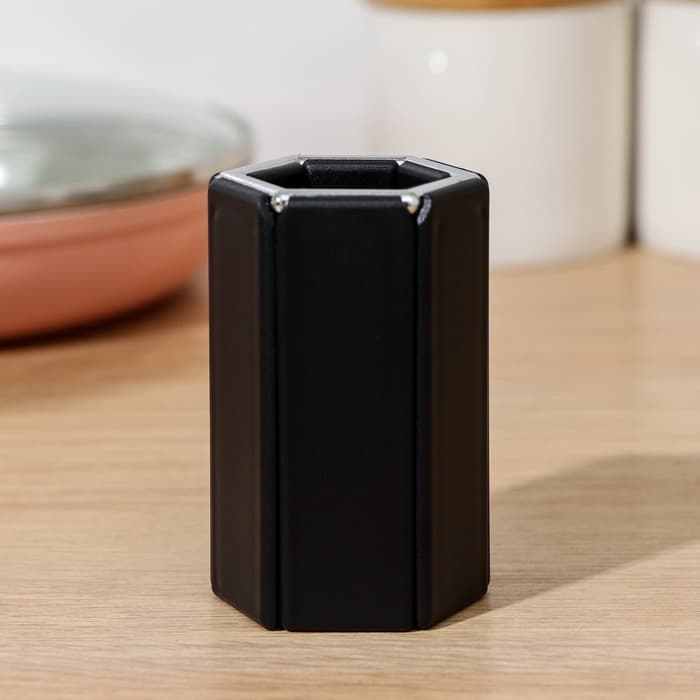 Подставка для горячего складная Доляна, d=19 см, чёрная