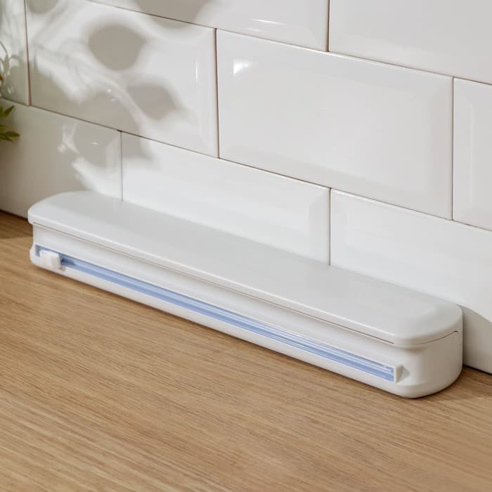 Диспенсер для пищевой плёнки Доляна, 37.3×6.5×5.3 см, пластик, белый