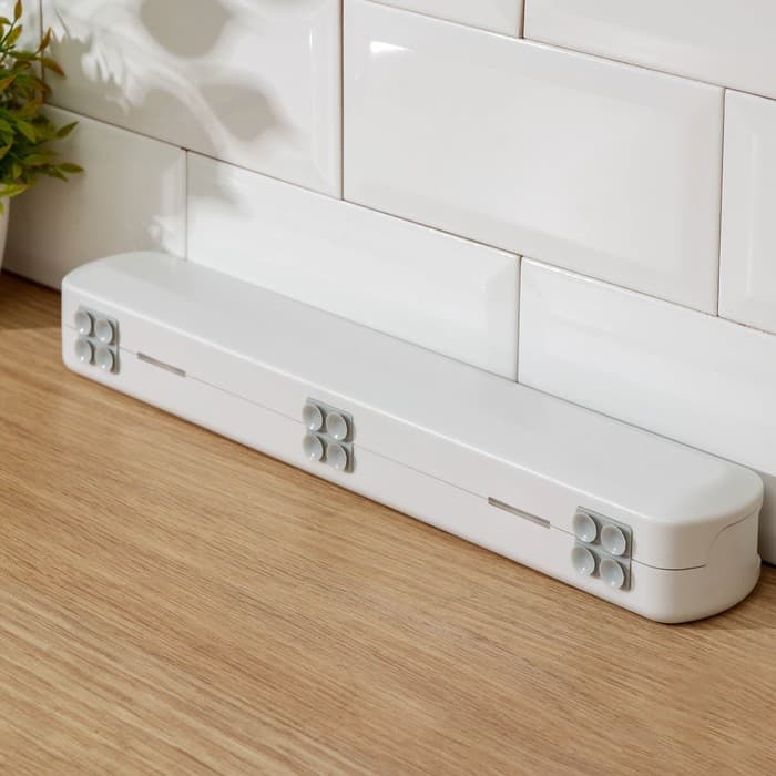 Диспенсер для пищевой плёнки Доляна, 37.3×6.5×5.3 см, пластик, белый