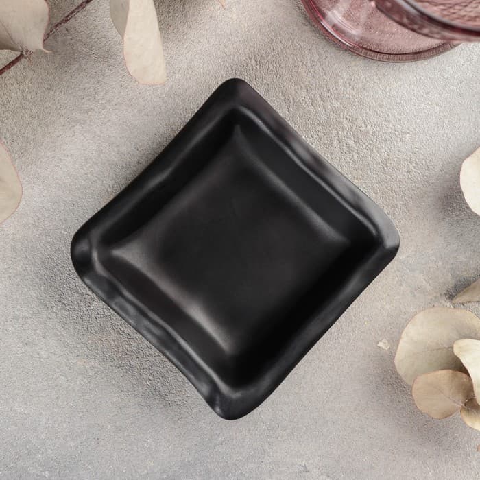 Соусник «Чёрный Восток», 80 мл, 9×2.6 см, пластик, чёрный