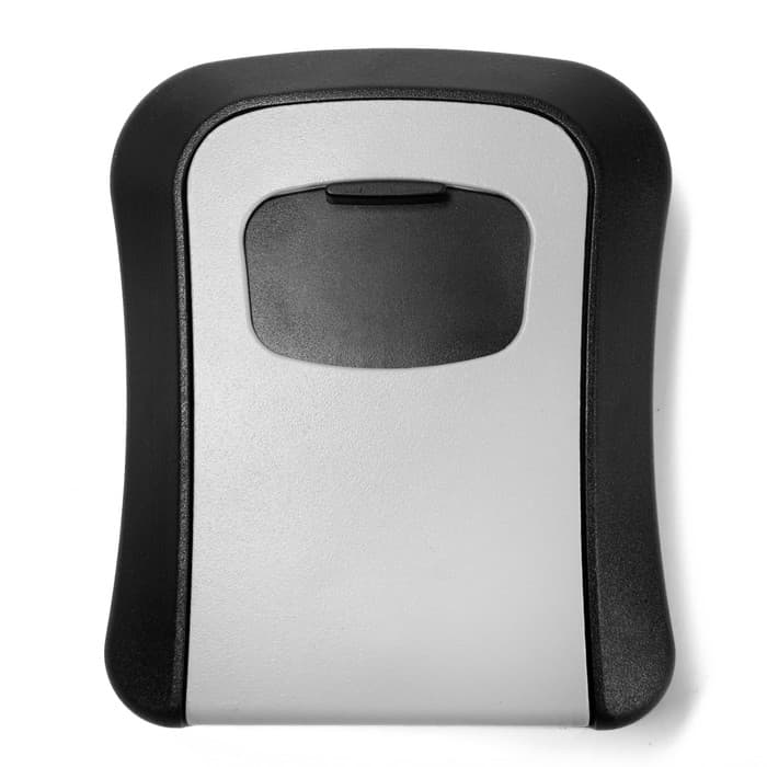 Сейф-ключница кодовая ТУНДРА, металл, пластик, серый