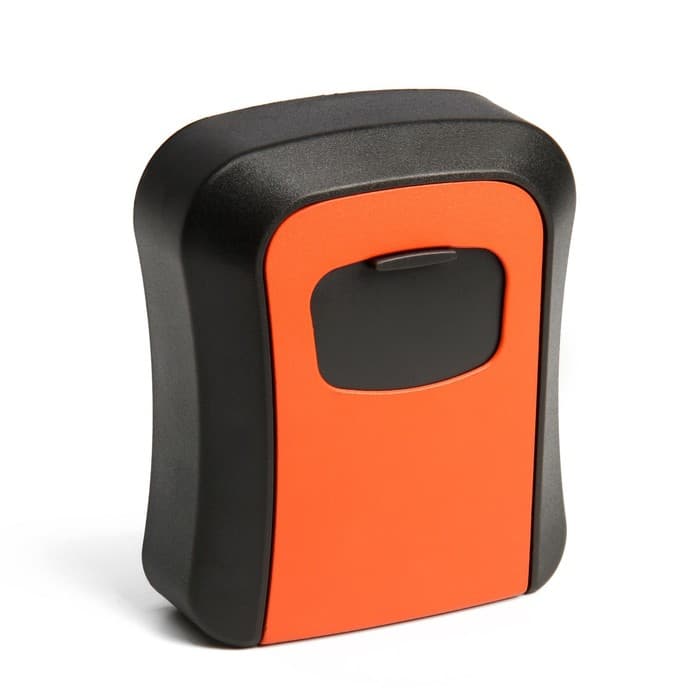Сейф-ключница кодовая ТУНДРА, металл, пластик, оранжевый