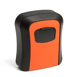 Сейф-ключница кодовая ТУНДРА, металл, пластик, оранжевый