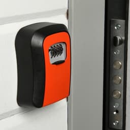 Сейф-ключница кодовая ТУНДРА, металл, пластик, оранжевый