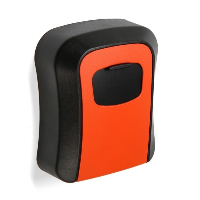 Сейф-ключница кодовая ТУНДРА, металл, пластик, оранжевый