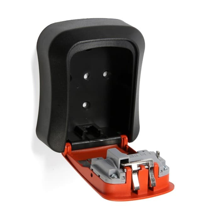 Сейф-ключница кодовая ТУНДРА, металл, пластик, оранжевый