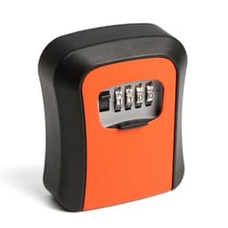 Сейф-ключница кодовая ТУНДРА, металл, пластик, оранжевый