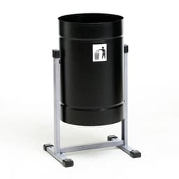 Урна для мусора «Уралочка Бюджет», уличная, 21 л, 35×55×26.5 см, бак 0.6 мм, чёрная