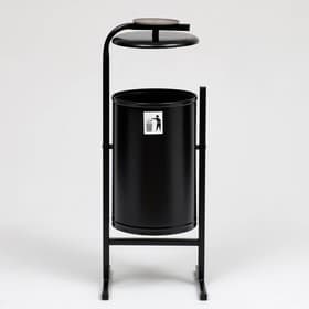 Урна для мусора «Космос», уличная, с пепельницей, 21 л, 32×82.5×28.5 см, бак 0.6 мм, чёрная