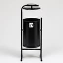 Урна для мусора «Космос», уличная, с пепельницей, 21 л, 32×82.5×28.5 см, бак 0.6 мм, чёрная