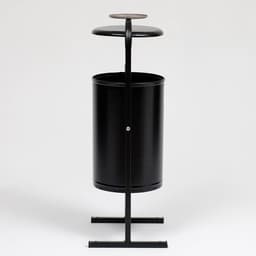 Урна для мусора «Космос», уличная, с пепельницей, 21 л, 32×82.5×28.5 см, бак 0.6 мм, чёрная