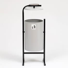 Урна для мусора «Космос», уличная, с пепельницей, 21 л, 32×82.5×28.5 см, бак 0.6 мм, серая