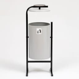 Урна для мусора «Космос», уличная, с пепельницей, 21 л, 32×82.5×28.5 см, бак 0.6 мм, серая