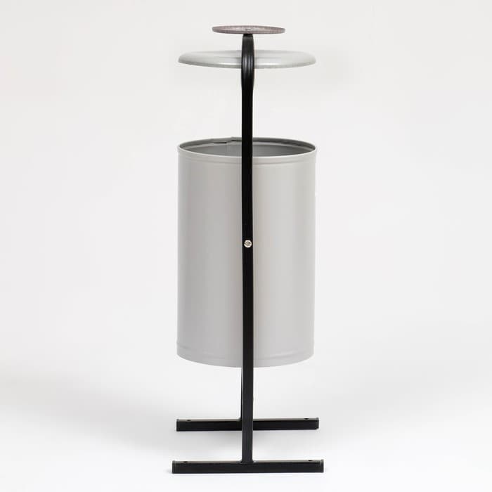 Урна для мусора «Космос», уличная, с пепельницей, 21 л, 32×82.5×28.5 см, бак 0.6 мм, серая