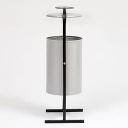 Урна для мусора «Космос», уличная, с пепельницей, 21 л, 32×82.5×28.5 см, бак 0.6 мм, серая