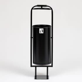 Урна для мусора «Сатурн», уличная, с пепельницей, 28 л, 104×31×26.5 см, бак 0.6 мм, чёрная