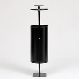 Урна для мусора «Сатурн», уличная, с пепельницей, 28 л, 104×31×26.5 см, бак 0.6 мм, чёрная