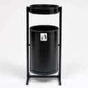 Урна для мусора «Меркурий», уличная, с пепельницей, 21 л, 32×70×28.5 см, бак 0.6 мм, чёрная