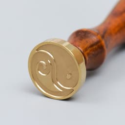 Печать для сургуча с деревянной ручкой «Инь-ян», 9×2.5×2.5 см