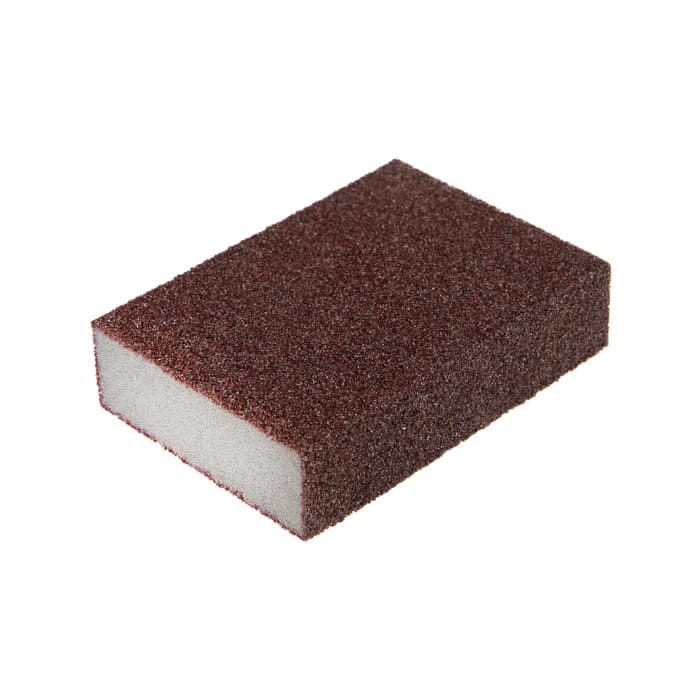 Губка абразивная шлифовальная ТУНДРА, мягкая, 100×70×25 мм, P40