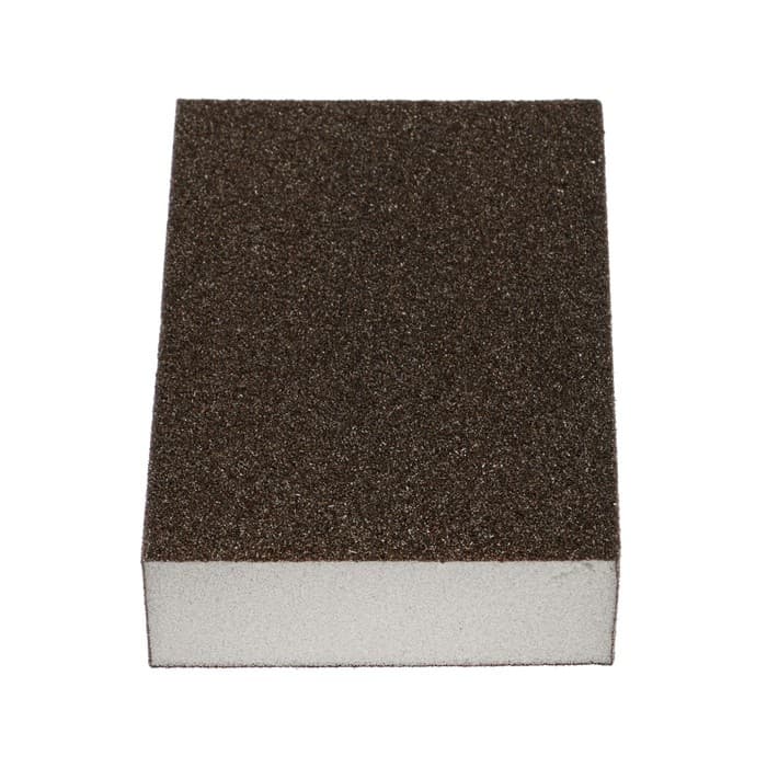 Губка абразивная шлифовальная ТУНДРА, твердая, 100×70×25 мм, P80