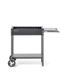 Мангал «МАН 202», 106.5×52×79.7 см, 2 мм, колёса, боковая полка