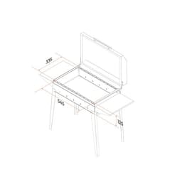 Мангал «Классика 600К», 100.2×38×69 см, 2 мм, складные ножки, боковые полки, крышка