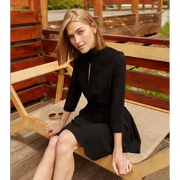 Платье мини женское MINAKU: Green trend, чёрное, размер 48