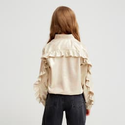 Жакет (бомбер) детский MINAKU: Casual Collection KIDS, бежевый, рост 134 см