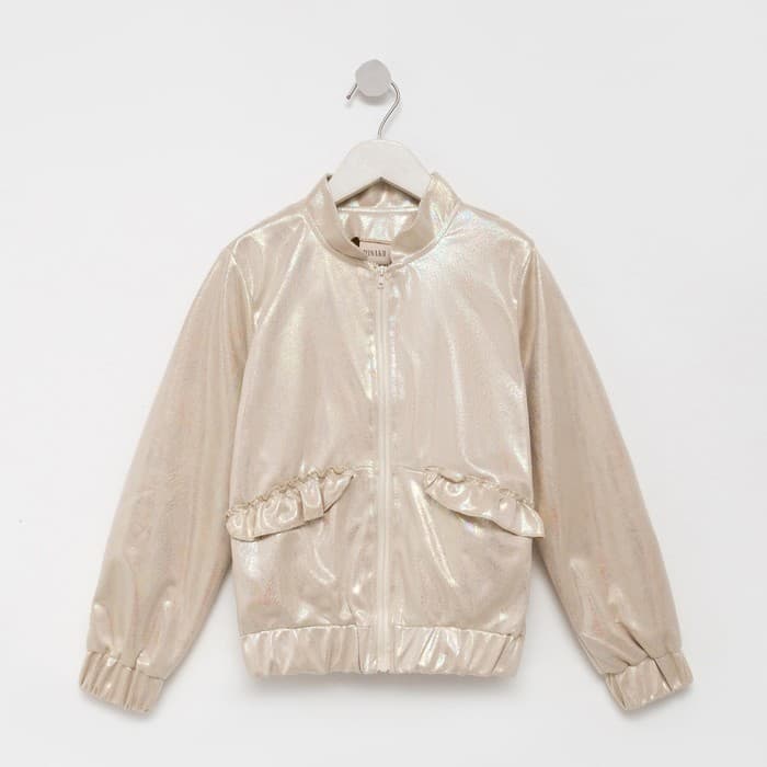 Жакет (бомбер) детский MINAKU: Casual Collection KIDS, бежевый, рост 134 см