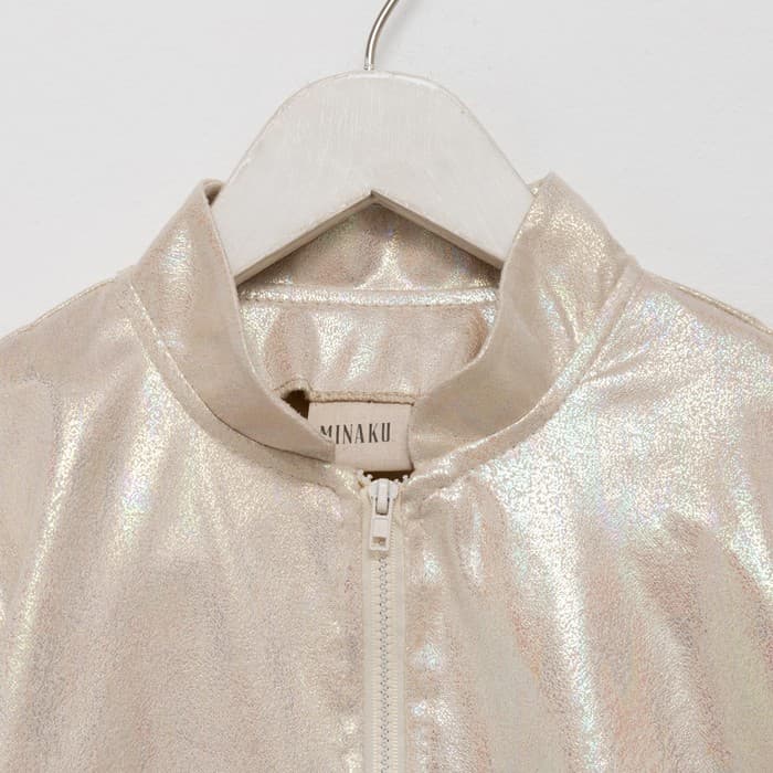 Жакет (бомбер) детский MINAKU: Casual Collection KIDS, бежевый, рост 134 см