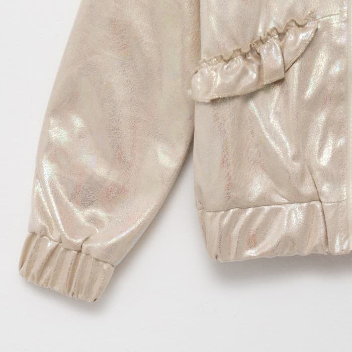 Жакет (бомбер) детский MINAKU: Casual Collection KIDS, бежевый, рост 134 см