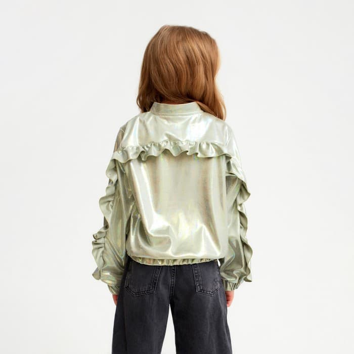 Жакет (бомбер) детский MINAKU: Casual Collection KIDS, зелёный, рост 122 см