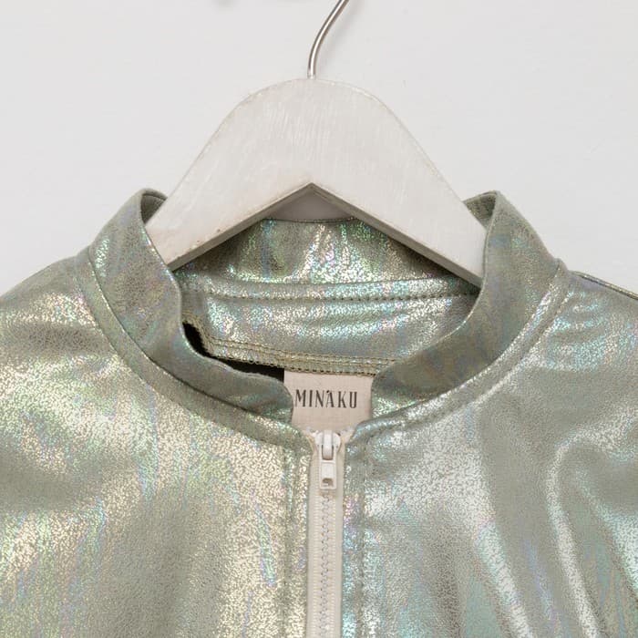 Жакет (бомбер) детский MINAKU: Casual Collection KIDS, зелёный, рост 122 см