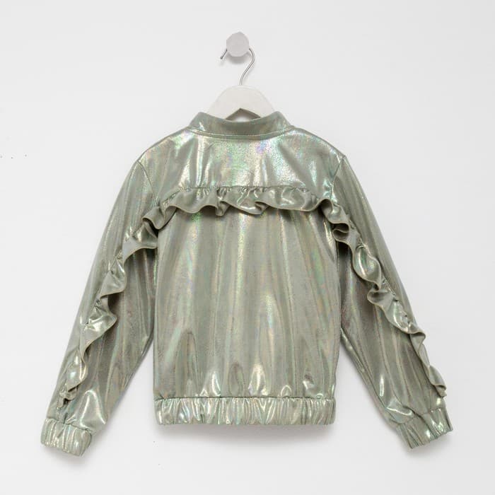 Жакет (бомбер) детский MINAKU: Casual Collection KIDS, зелёный, рост 134 см