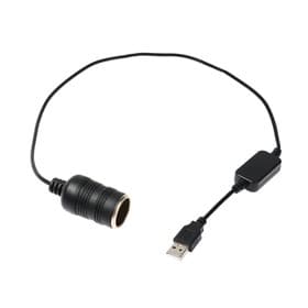 Кабель переходник с USB на прикуриватель, с 5 В на 12 В