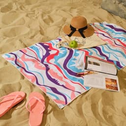 Полотенце пляжное «Этель. Волны» 75×140 см, микрофибра