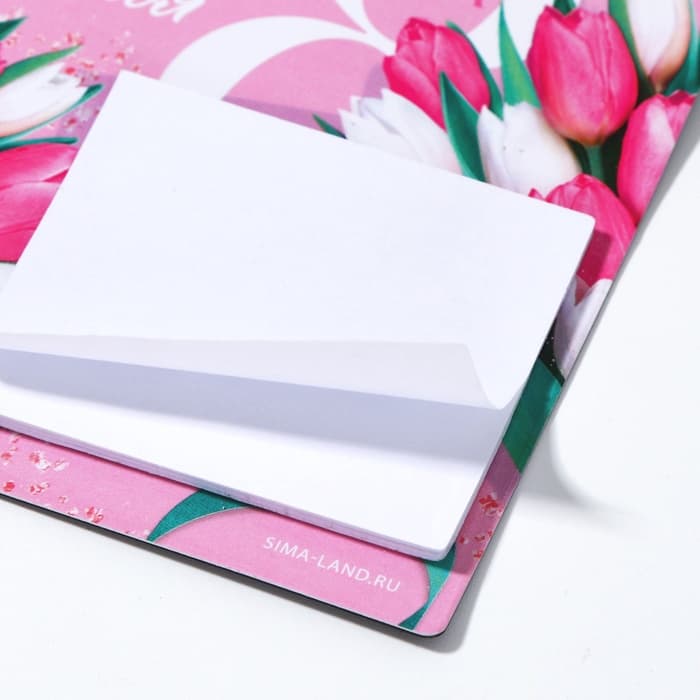 Магнит с блоком для записей «Светись от счастья. 8 Марта», 10×9 см