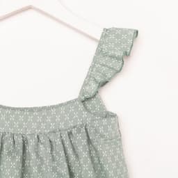 Топ для девочки MINAKU: Cotton Collection, цвет оливковый, рост 122 см