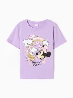 Футболка для девочки KAFTAN: Unicorn, лиловая, размер 28 (86-92 см)